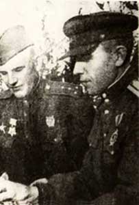 Капитан Н.С.Колесов и подполковник И.И.Крыжановский
